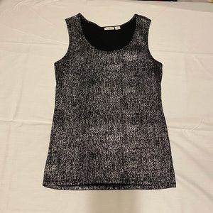Cato black and silver tank top
